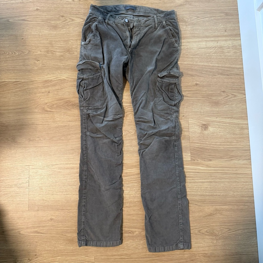 Saks Fifth Ave Corduroy Gray Cargo Pants